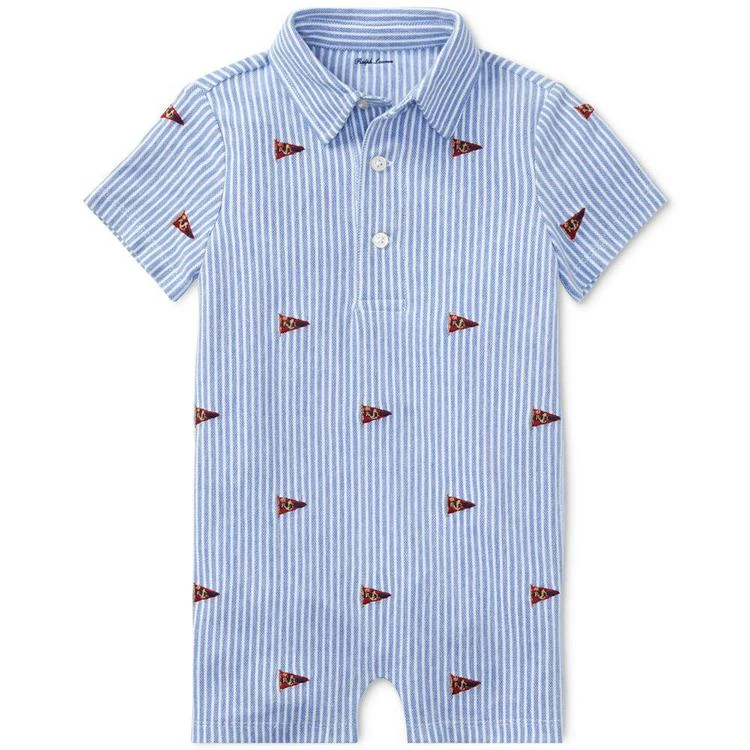 商品Ralph Lauren|Ralph Lauren Graphic Cotton Romper, Baby Boys,价格¥220,第1张图片
