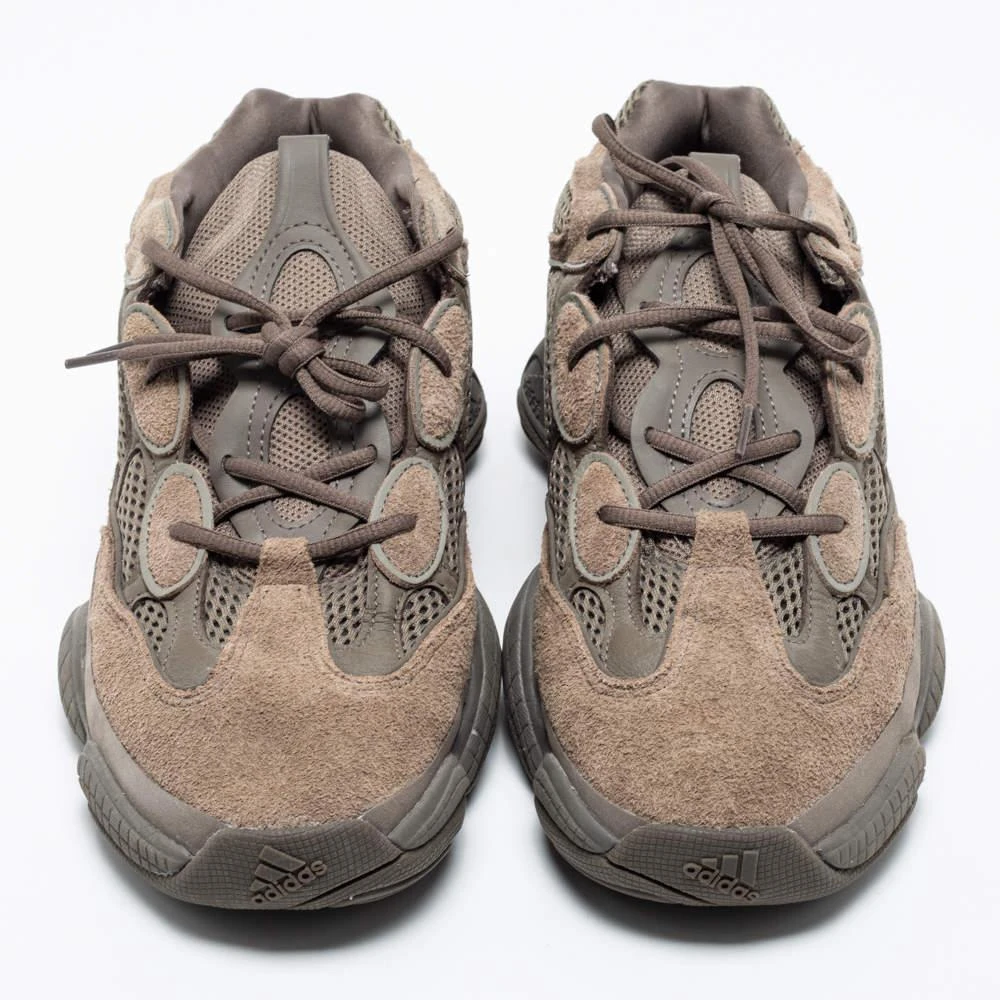 商品[二手商品] YEEZY|Yeezy x Adidas Brown/Olive Green Mesh and Suede 500 Clay Sneakers Size 47 1/3,价格¥1122,第3张图片详细描述