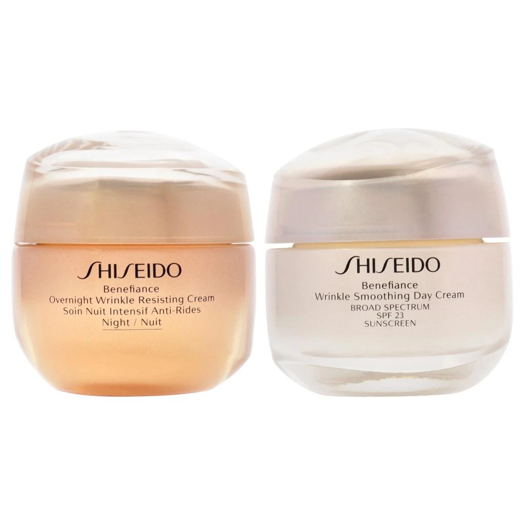 商品Shiseido|Anti-Wrinkle Day and Night Set by Shiseido for Unisex - 2 Pc 1.8oz Wrinkle Smoothing Day Cream SPF 23, 1.7oz Overnight Wrinkle Resisting Cream,价格¥931,第2张图片详细描述