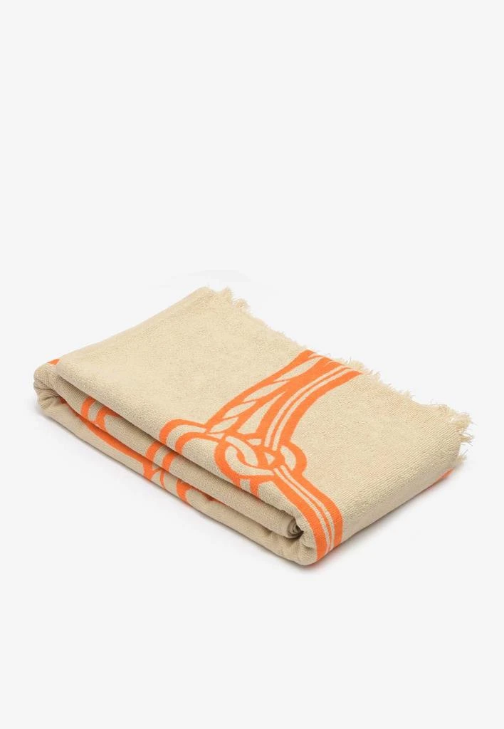 商品Hermes|Yachting Tatoo Tressages Marins Beach Towel,价格¥3238,第2张图片详细描述