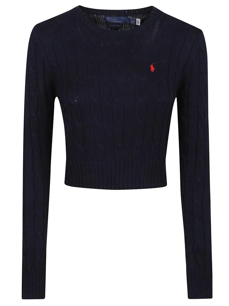 商品Ralph Lauren|Crop Length Cable Knit Pullover With Ribbed Details,价格¥1360,第1张图片
