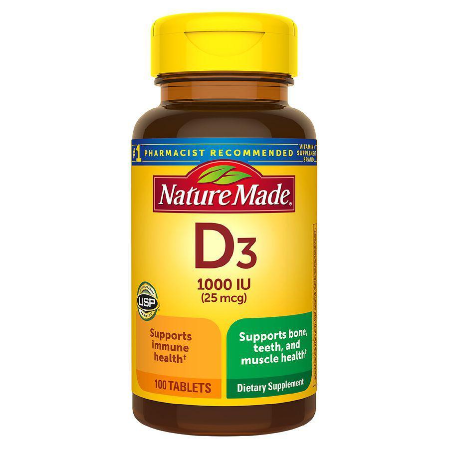商品Nature Made|Vitamin D3 1000 IU (25 mcg) Tablets,价格¥90,第1张图片