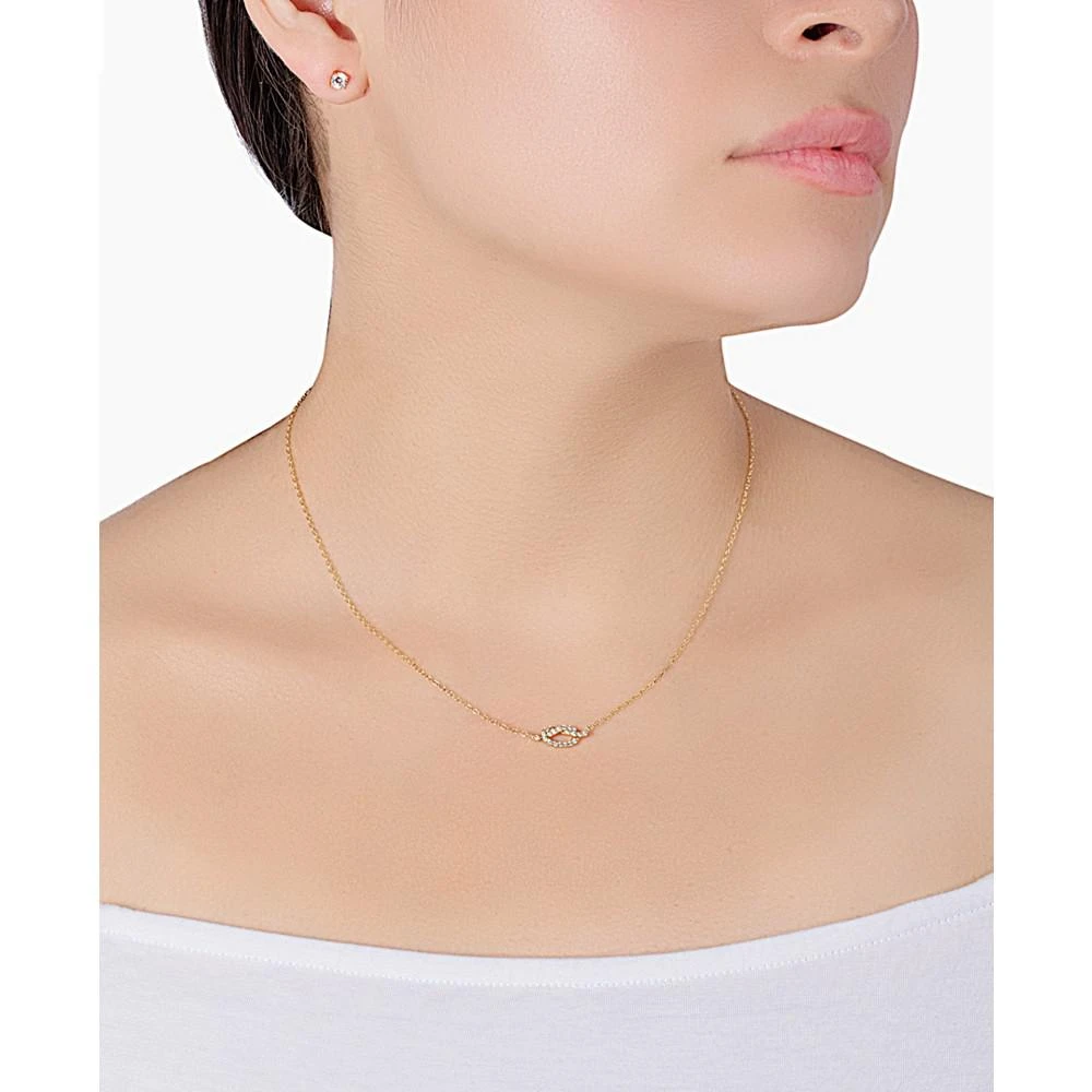 商品Giani Bernini|Gianni Bernini 2-Piece Cubic Zirconia Love Frontal Necklace and Stud Earrings Set (1.31 ct. t.w.) in 18K Gold Over Sterling Silver,价格¥298,第2张图片详细描述