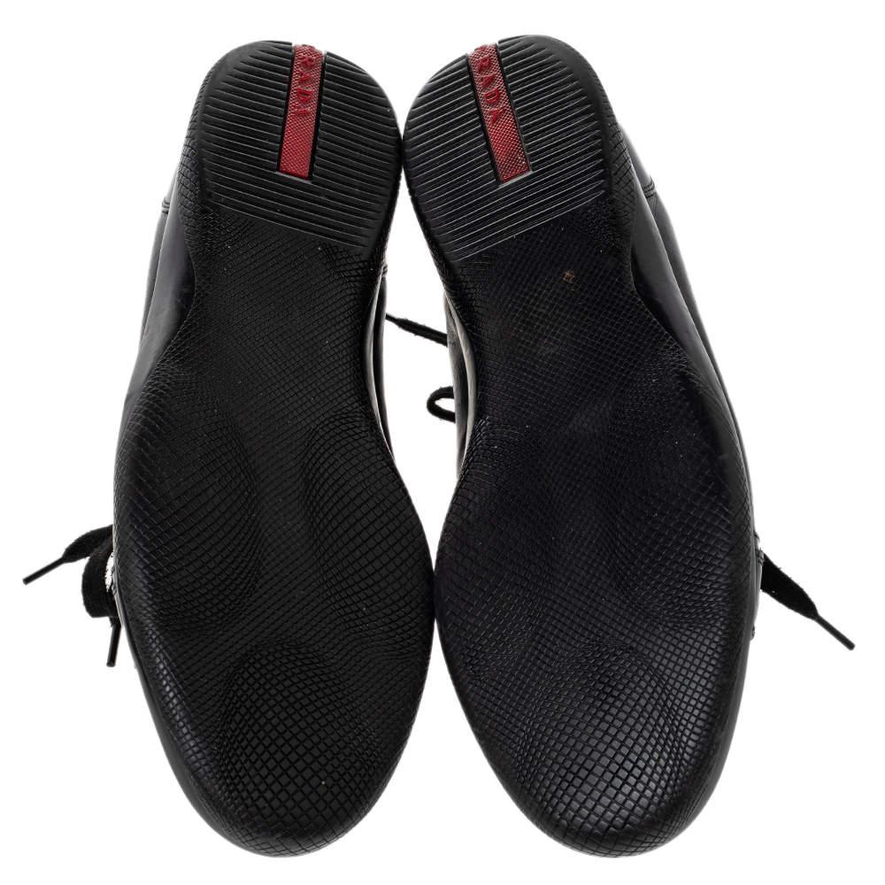 Prada Sport Black Leather Low Top Sneakers Size 44商品第6张图片规格展示
