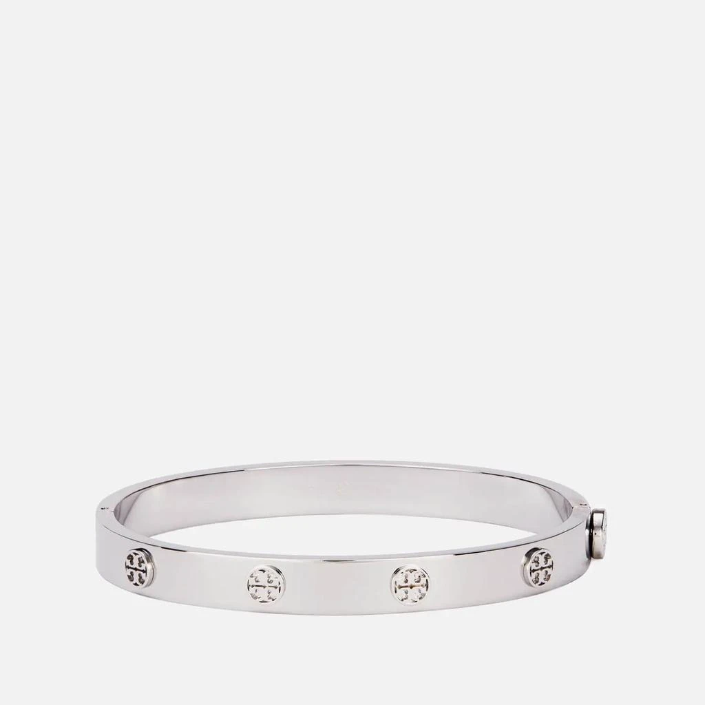商品Tory Burch|Tory Burch Women's Miller Stud Hinge Bracelet - Tory Silver,价格¥1415,第1张图片