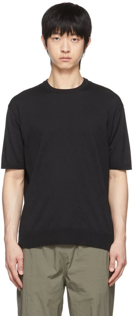 商品DESCENTE|Black Cotton T-Shirt,价格¥406,第1张图片