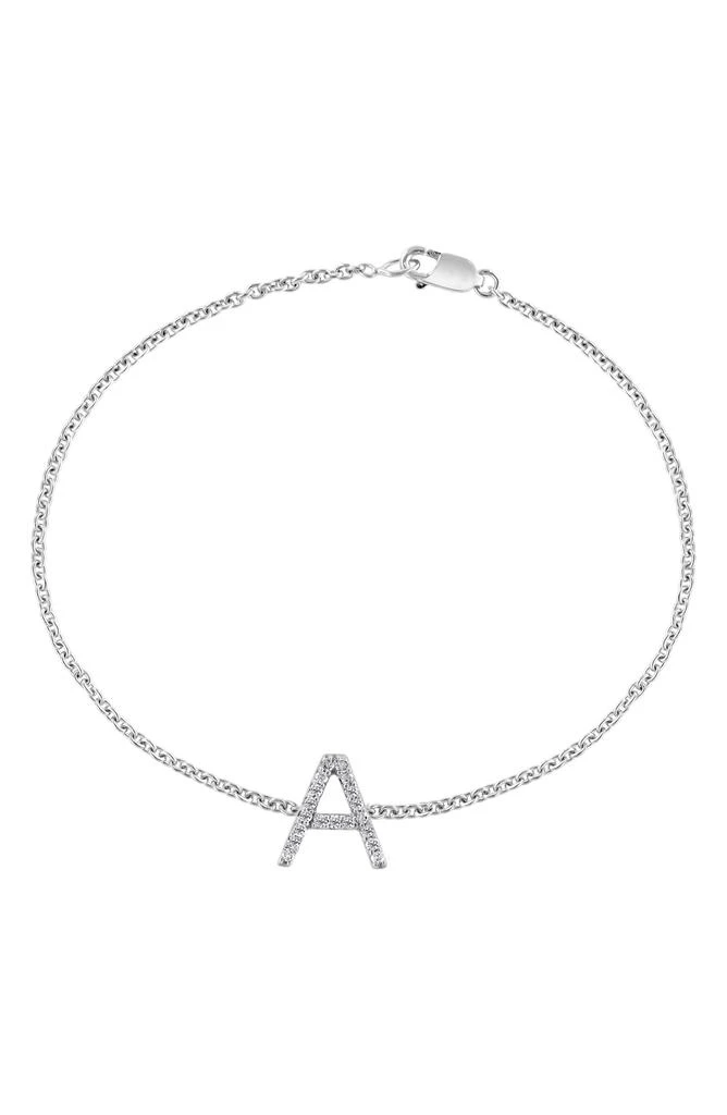 商品Effy|Sterling Silver Diamond Initial Bracelet - 0.15 ctw,价格¥749,第1张图片