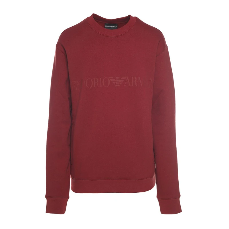 商品[国内直发] Emporio Armani|Emporio Armani 安普里奥 阿玛尼 男士红色纯棉套头上衣 6Y1MB1-1JBHZ-0380,价格¥268,第1张图片
