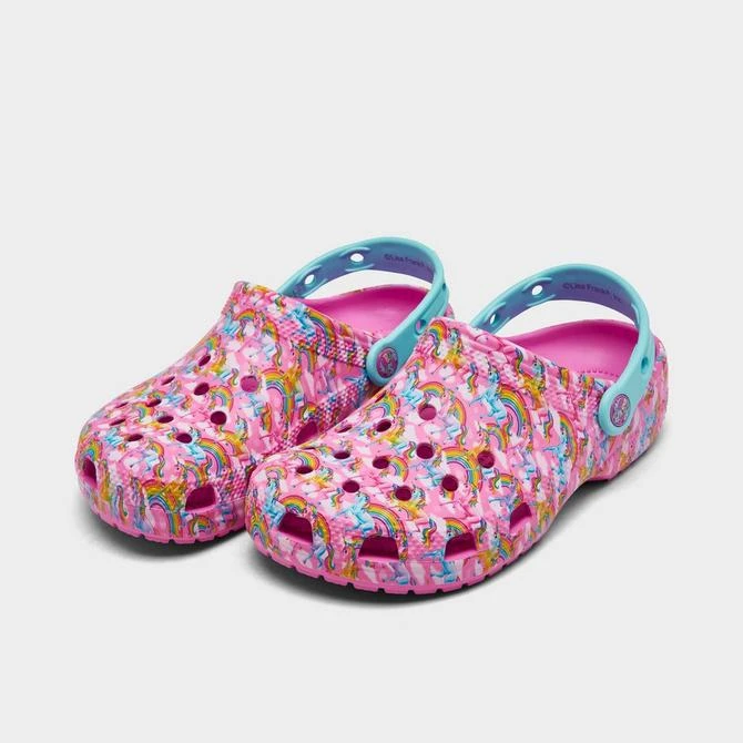商品Crocs|Big Kids' Crocs x Lisa Frank Classic Clog Shoes,价格¥184,第2张图片详细描述