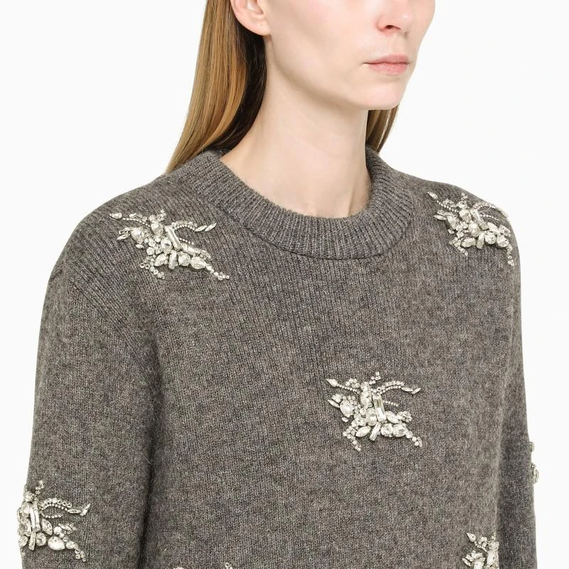 商品Burberry|Grey jumper in wool and mohair,价格¥19359,第4张图片详细描述