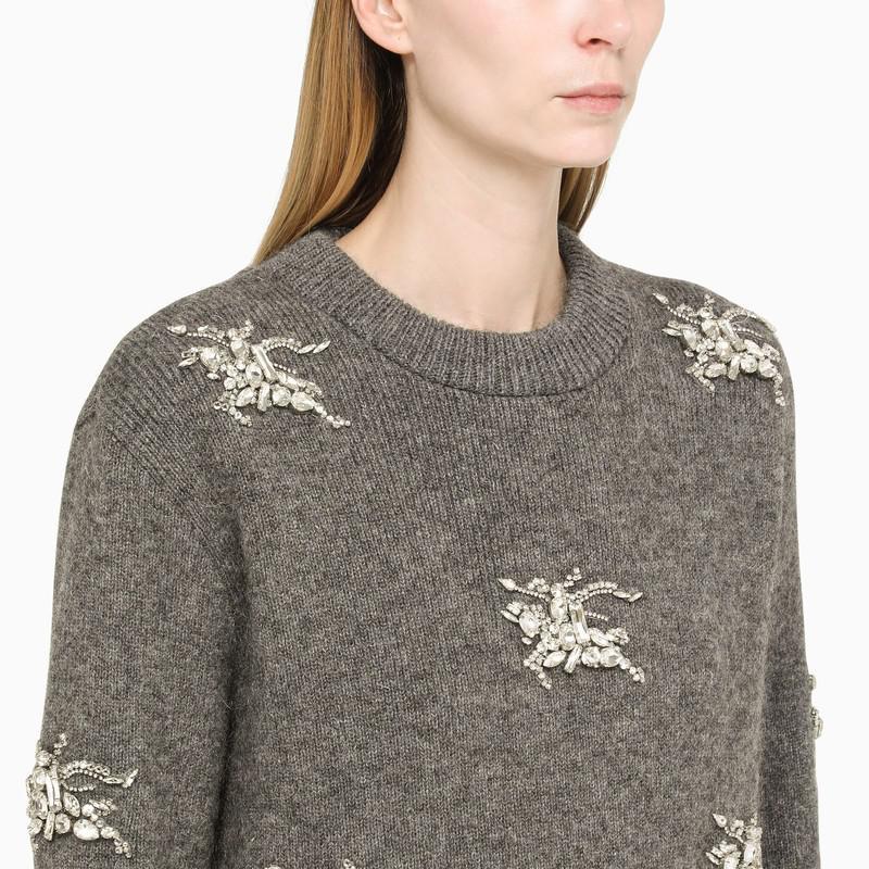 商品Burberry|Grey jumper in wool and mohair,价格¥18382,第6张图片详细描述