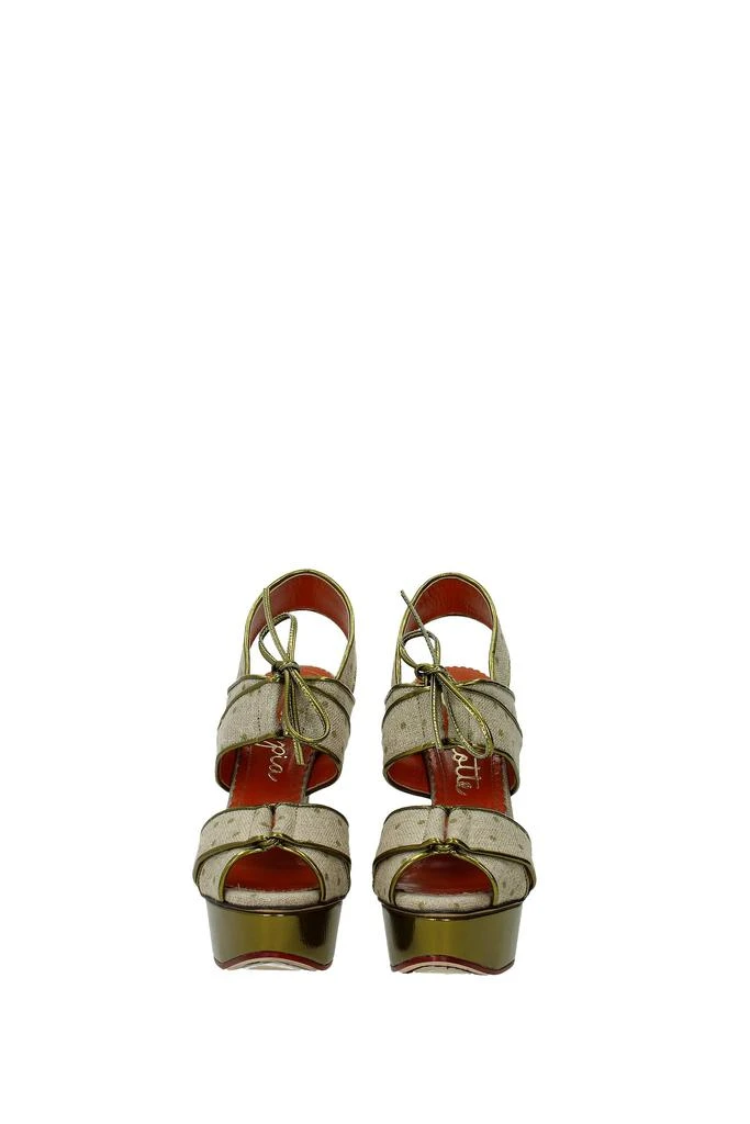 商品Charlotte Olympia|Sandals PIONEERIING PLATFORM Fabric Beige,价格¥2801,第3张图片详细描述