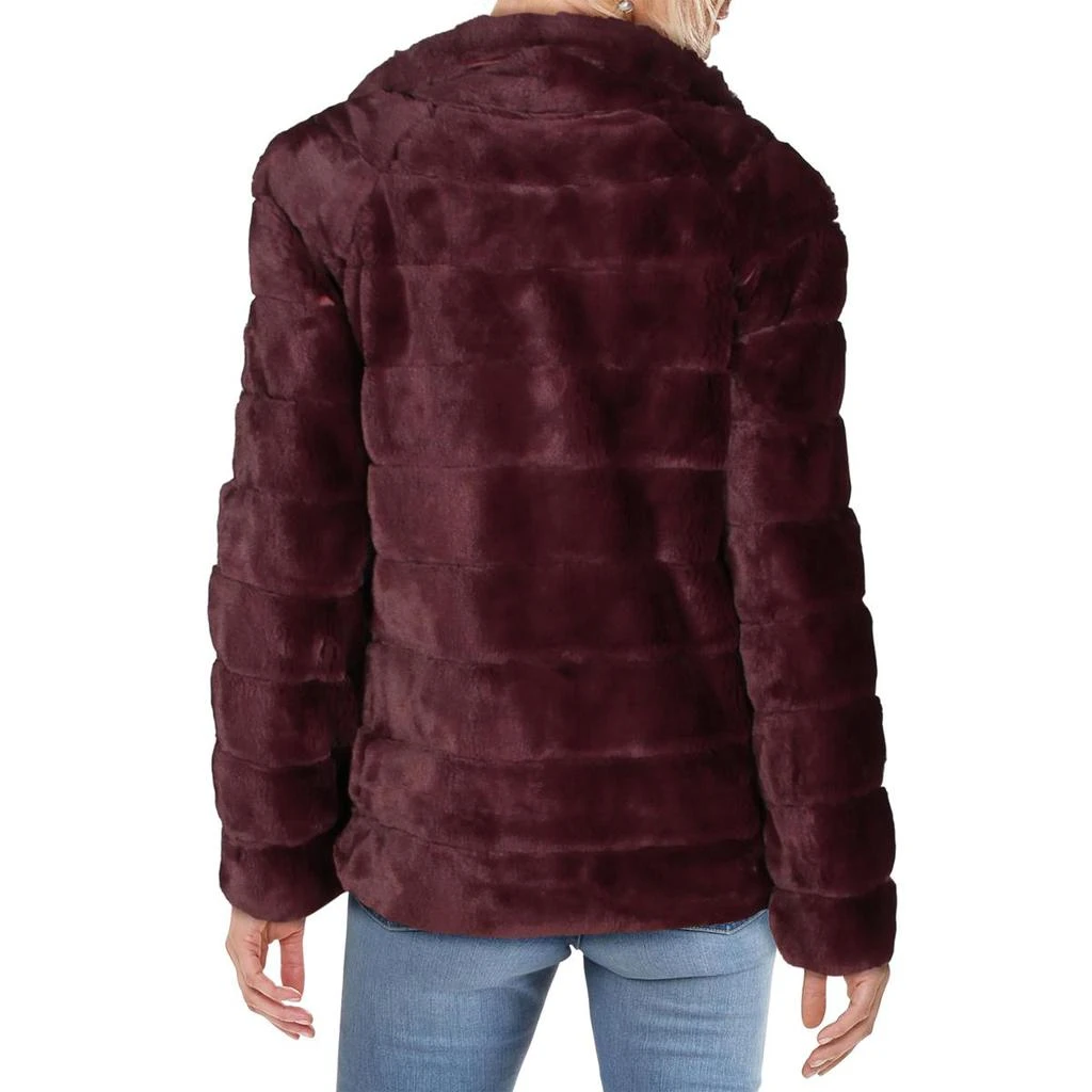 商品Kensie|Kensie Women's Reversible Grooved Faux Fur Winter Coat,价格¥480,第3张图片详细描述
