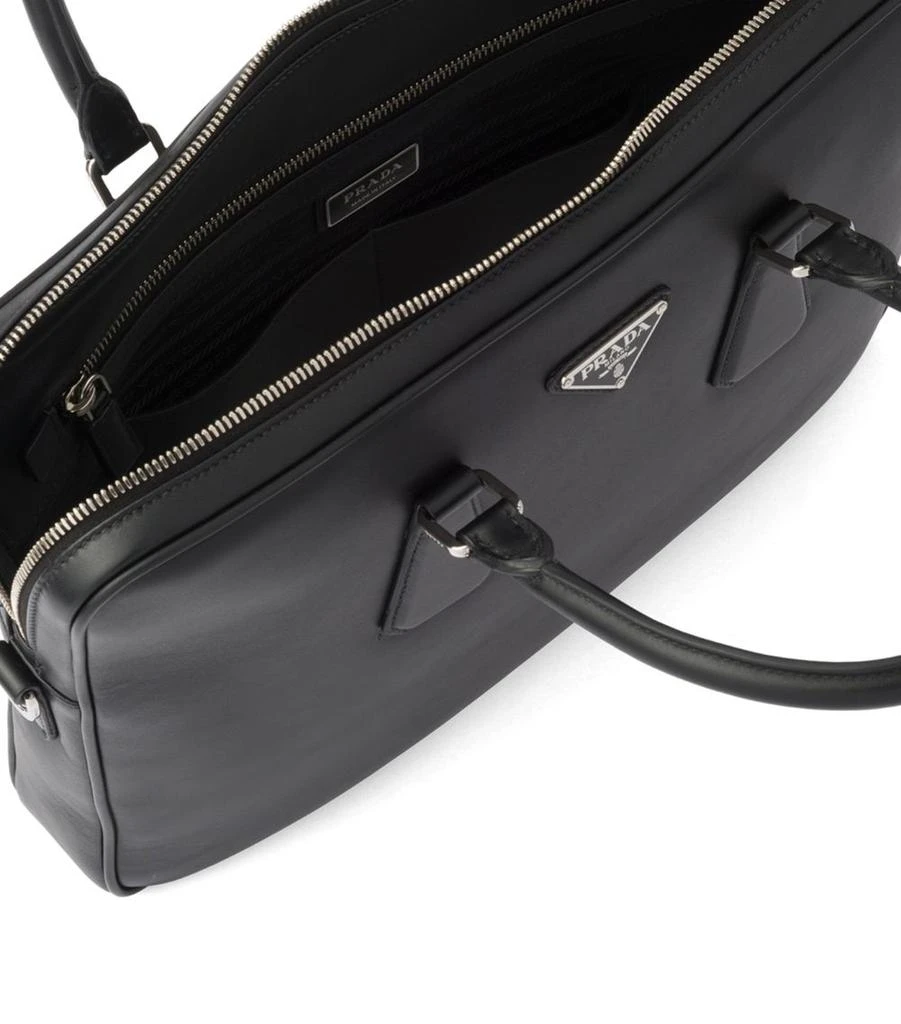商品Prada|Leather Triangle Briefcase,价格¥33214,第3张图片详细描述