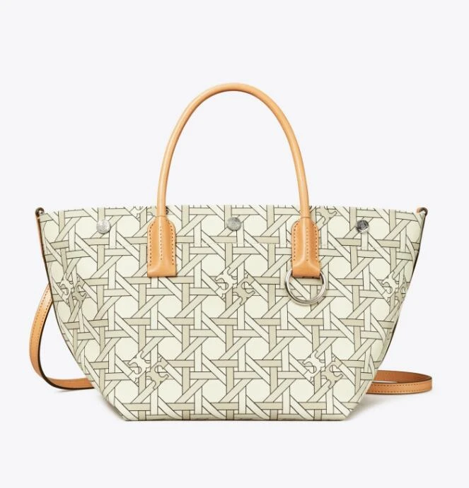 商品Tory Burch|汤丽柏琦小号帆布提篮编织托特包（香港仓发货）,价格¥1951,第1张图片