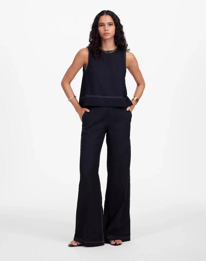 商品Madewell|The Zoe Relaxed Wide Pant in 100% Linen,价格¥390,第1张图片详细描述