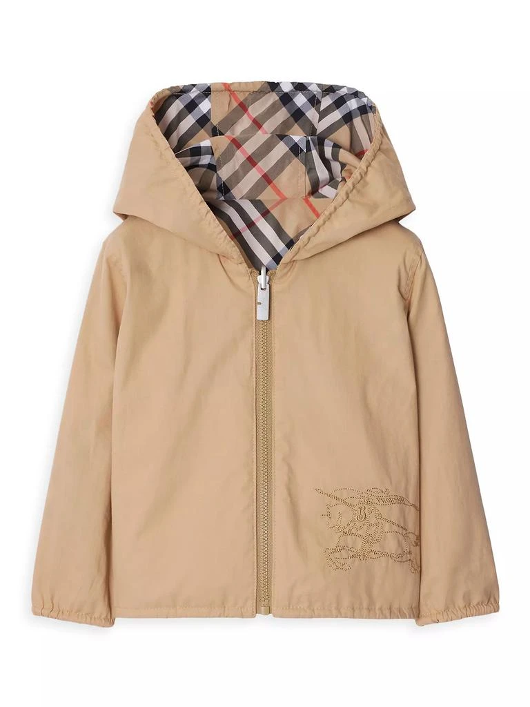 商品Burberry|Baby's & Little Kid's Check Reversible Zip Hooded Jacket,价格¥4795,第3张图片详细描述