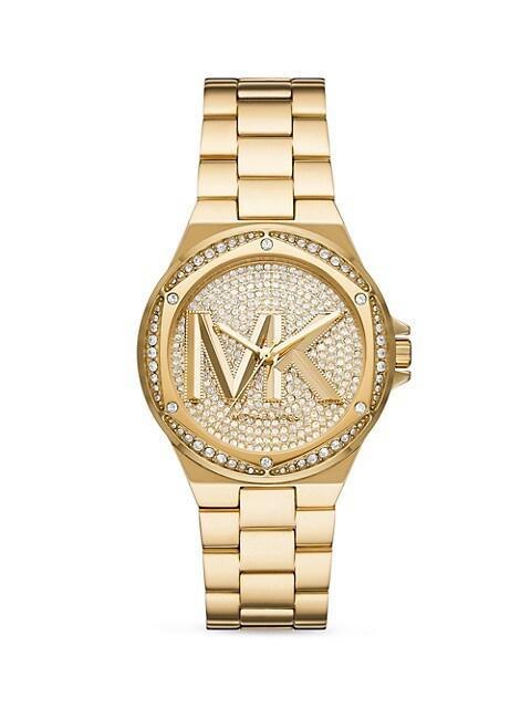 商品Michael Kors|Lennox Three-Hand Goldtone Stainless Steel Watch,价格¥2197,第1张图片