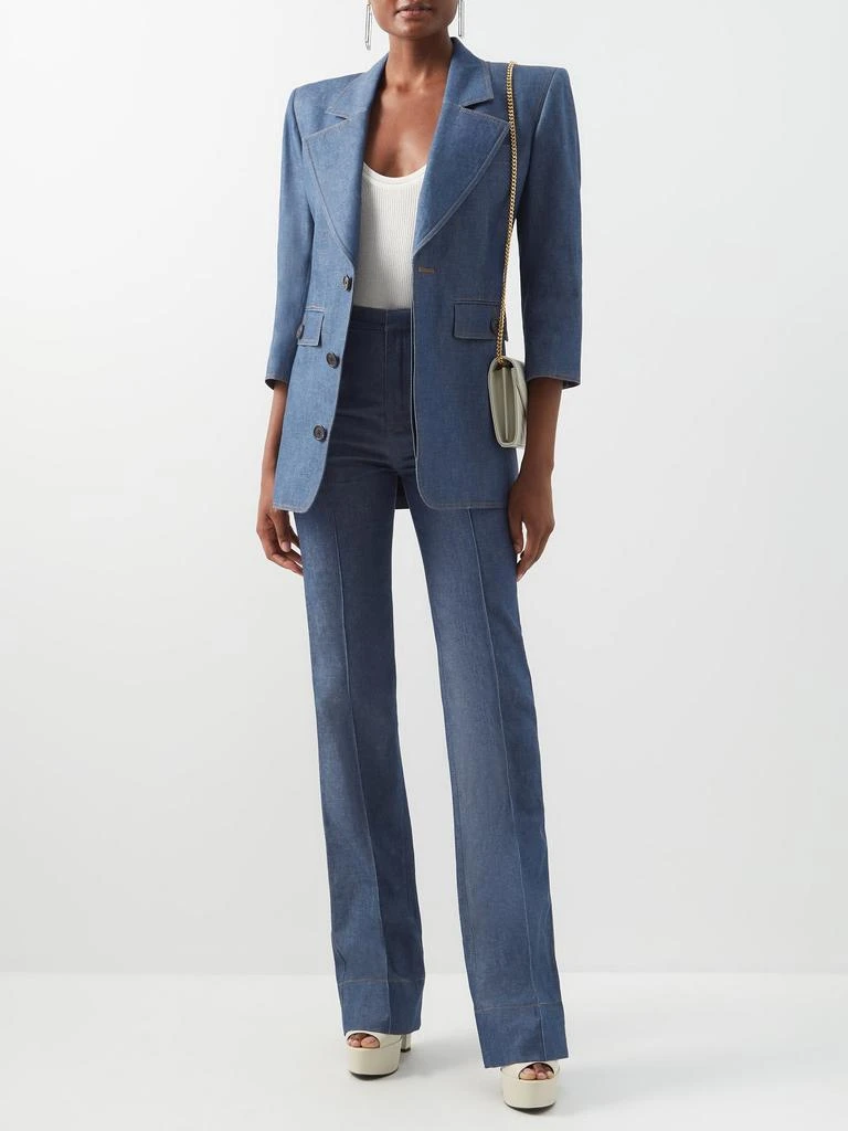 商品Yves Saint Laurent|Wide-lapel denim blazer,价格¥22938,第2张图片详细描述