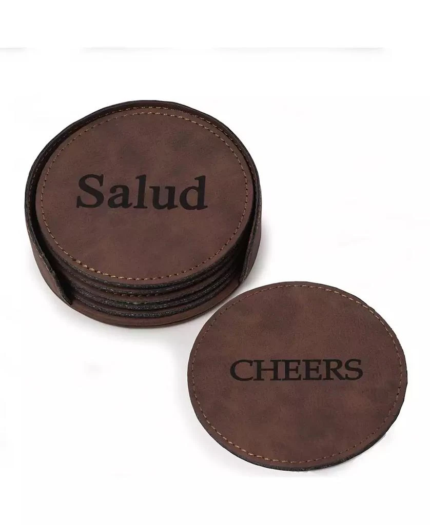 商品Bey-Berk|Coaster with Holder in Vintage-like Set of 6,价格¥363,第1张图片