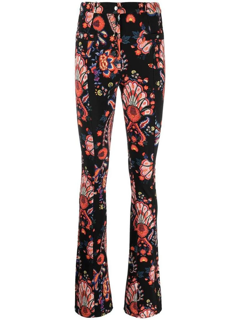 商品Paco Rabanne|PACO RABANNE PACO RABANNE - Floral print high-waisted trousers,价格¥2875,第1张图片
