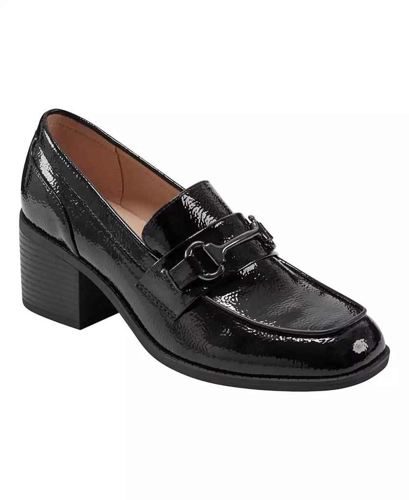 商品Bandolino|Women's Mayble Block Heel Hardware Detail Loafers,价格¥322,第1张图片