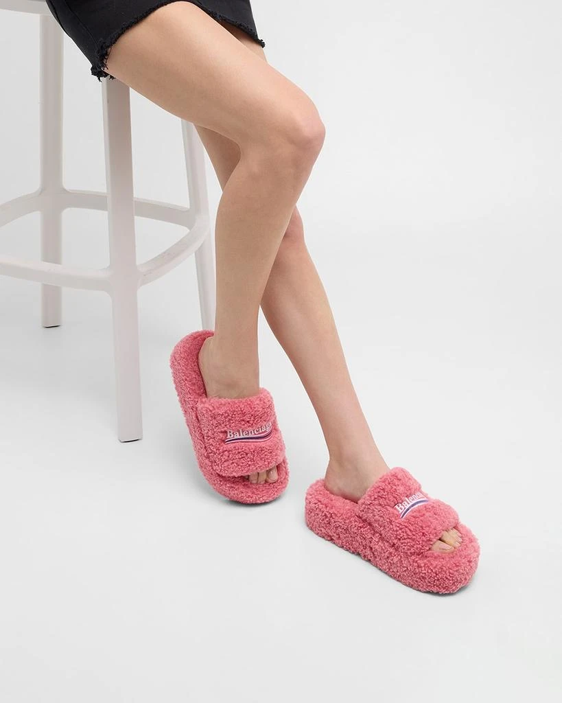 商品Balenciaga|Furry Platform Sandals,价格¥6842,第2张图片详细描述