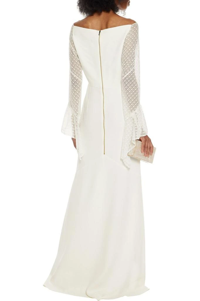 商品ROLAND MOURET|Hafren lace-paneled pintucked crepe gown,价格¥4120,第3张图片详细描述