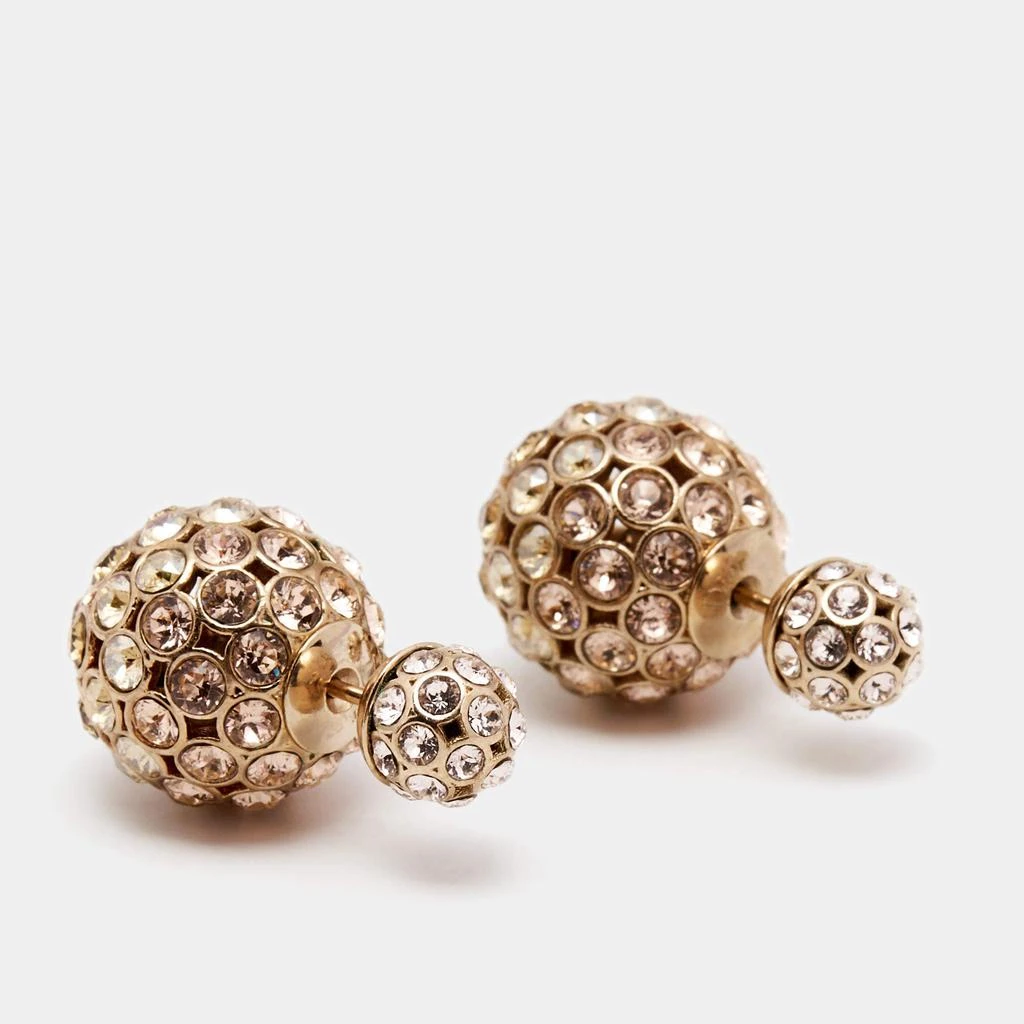 商品[二手商品] Dior|Dior Mise en Dior Tribales Colored Crystals Gold Tone Metal Stud Earrings,价格¥2800,第2张图片详细描述