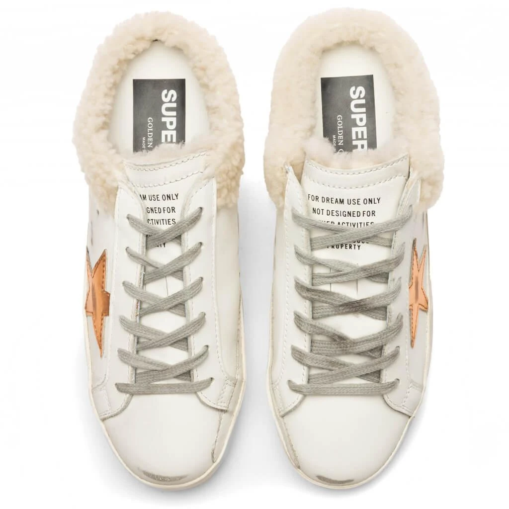 商品Golden Goose|Women's Super Star Sabot - White/Chocolate Brown/Beige,价格¥3595,第4张图片详细描述