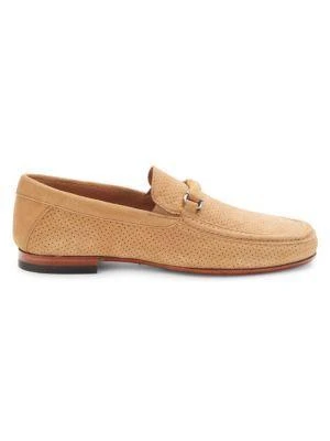 商品Mezlan|Perforated Suede Loafers,价格¥714,第1张图片