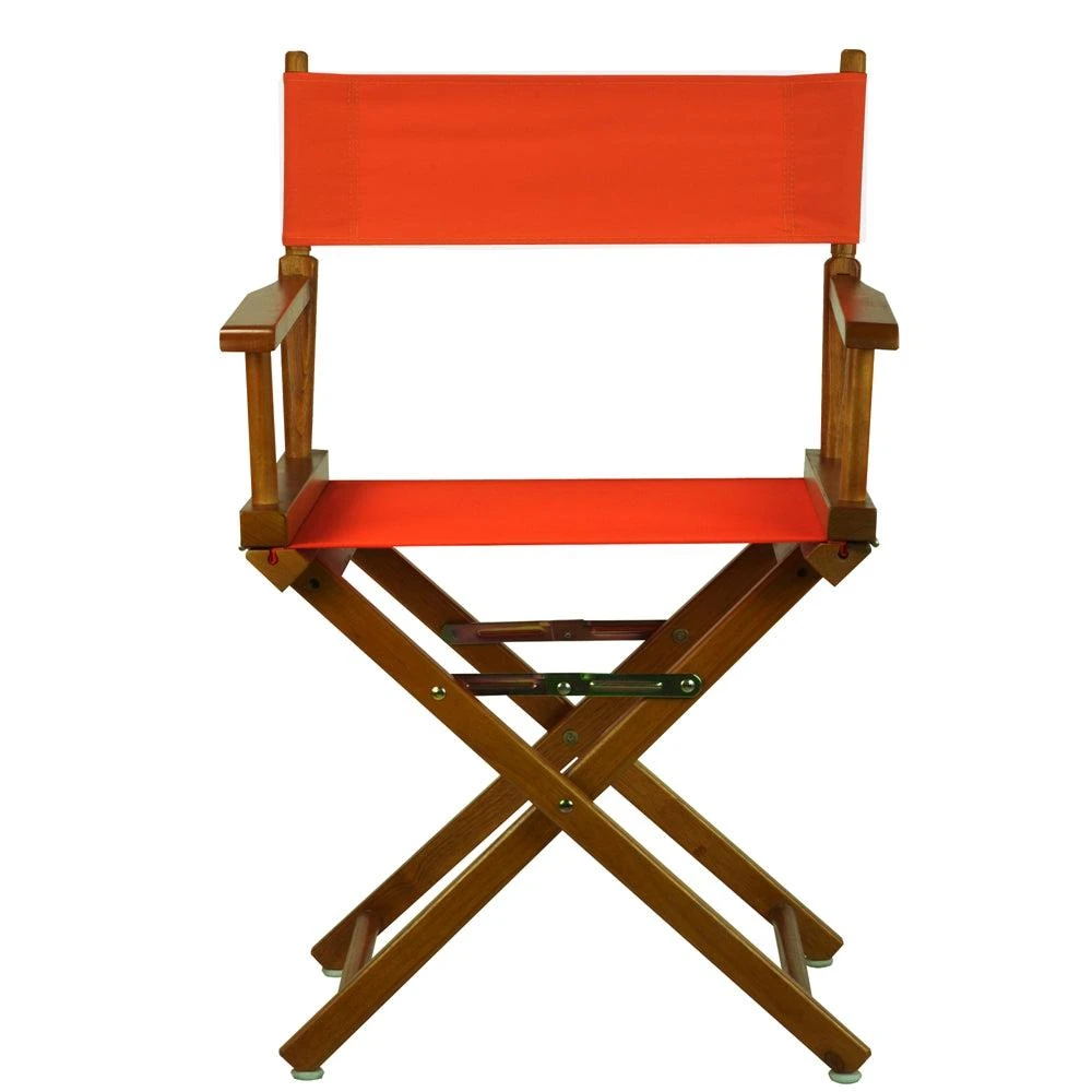 商品Casual Home|18" Director's Chair Honey Oak Frame-Orange Canvas,价格¥693,第1张图片