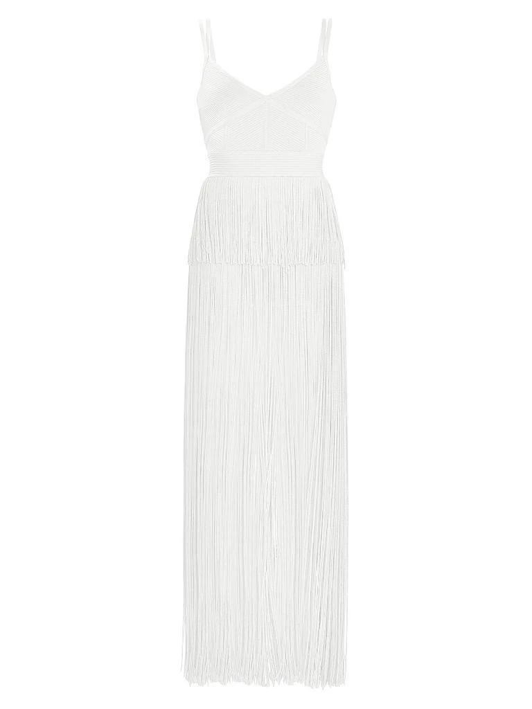 商品Herve Leger|Strappy Ottoman Fringe Gown,价格¥13314,第1张图片