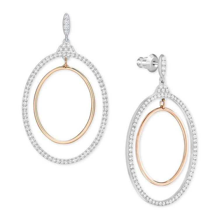 商品Swarovski|Pavé Double Hoop Earrings,价格¥966,第1张图片