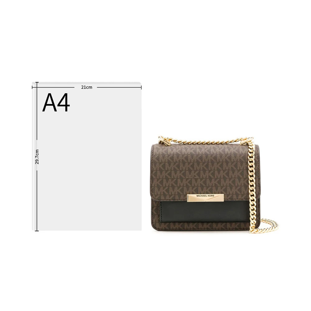 MICHAEL KORS 女士拼色牛皮单肩包 32H9GJ4C0B-BROWNBLK 商品