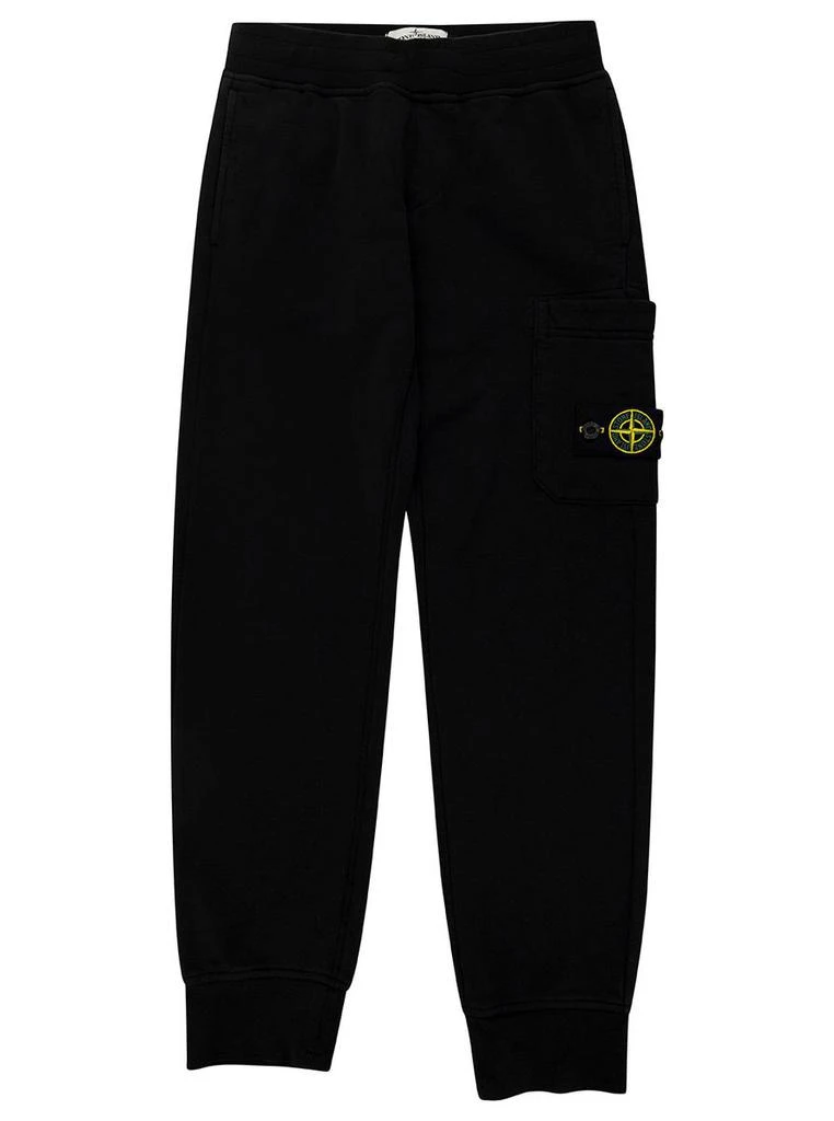 商品Stone Island Kids|Black Trackpants With Logo Patch In Cotton Boy,价格¥1472,第1张图片
