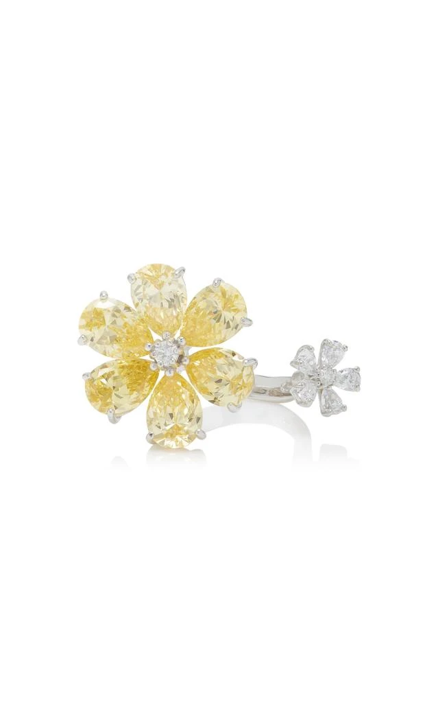 商品Anabela Chan|Anabela Chan - Marguerite 18K White Gold Daisy Diamond Rings - Yellow - US 6 - Moda Operandi - Gifts For Her,价格¥19159,第1张图片