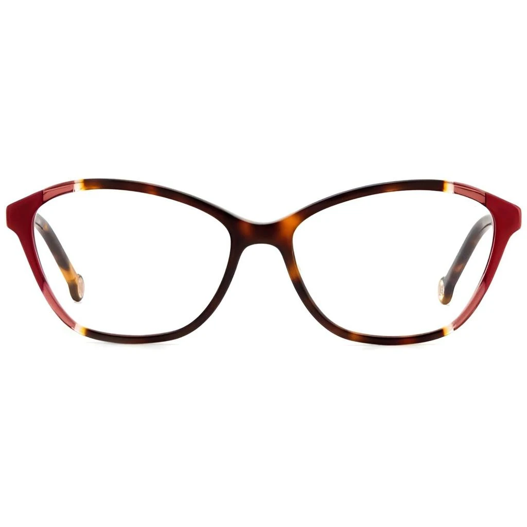 商品Carolina Herrera|Carolina Herrera Women's Eyeglasses - Havana Red Plastic Cat Eye Frame | HER 0122 0O63,价格¥442,第2张图片详细描述