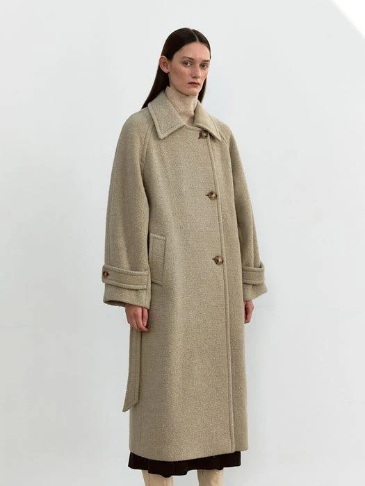 商品MOHAN|Tow Tweed Wool Soutien Coat (2 Colors),价格¥1750,第4张图片详细描述