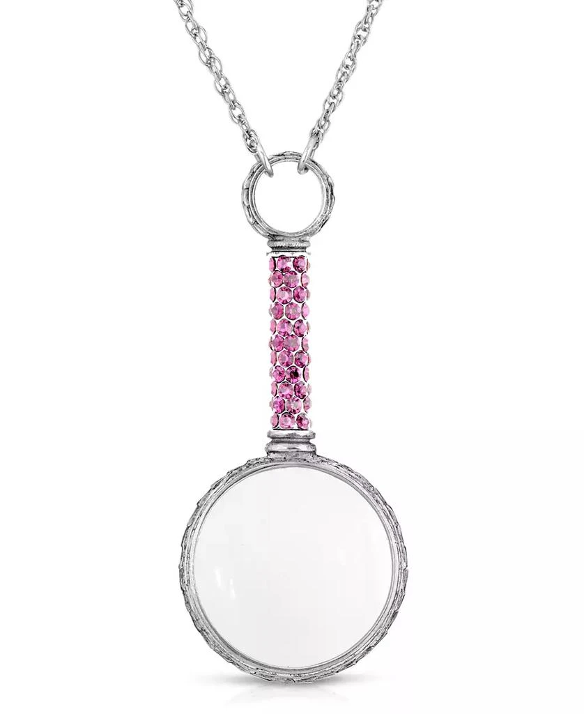 商品2028|Pewter Crystal Magnifying Glass 30" Necklace,价格¥587,第1张图片