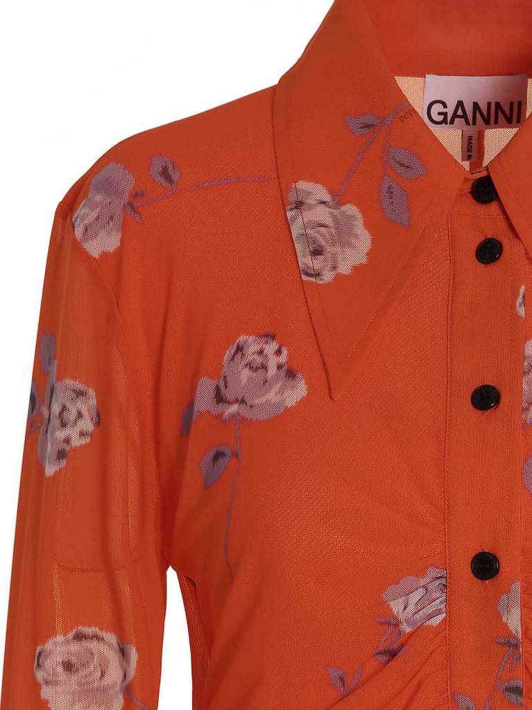 商品Ganni|Floral mesh shirt,价格¥1634,第5张图片详细描述
