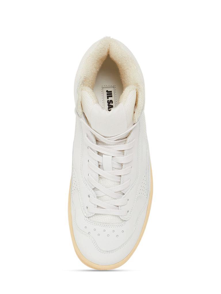 商品Jil Sander|30mm Basket Hi Leather & Mesh Sneakers,价格¥5449,第6张图片详细描述