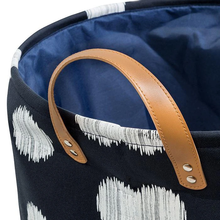商品Honey Can Do|Coastal Collection Portable Laundry Bin, Navy and Grey Dot,价格¥376,第3张图片详细描述