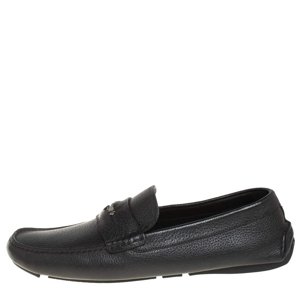 商品[二手商品] Versace|Versace Black Leather Medusa Loafers Size 43,价格¥2112,第2张图片详细描述