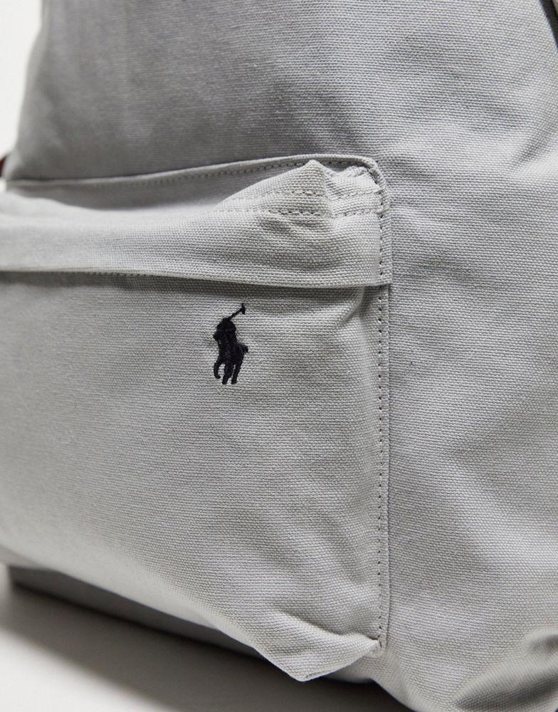 商品Ralph Lauren|Polo Ralph Lauren backpack in grey with logo,价格¥746,第4张图片详细描述