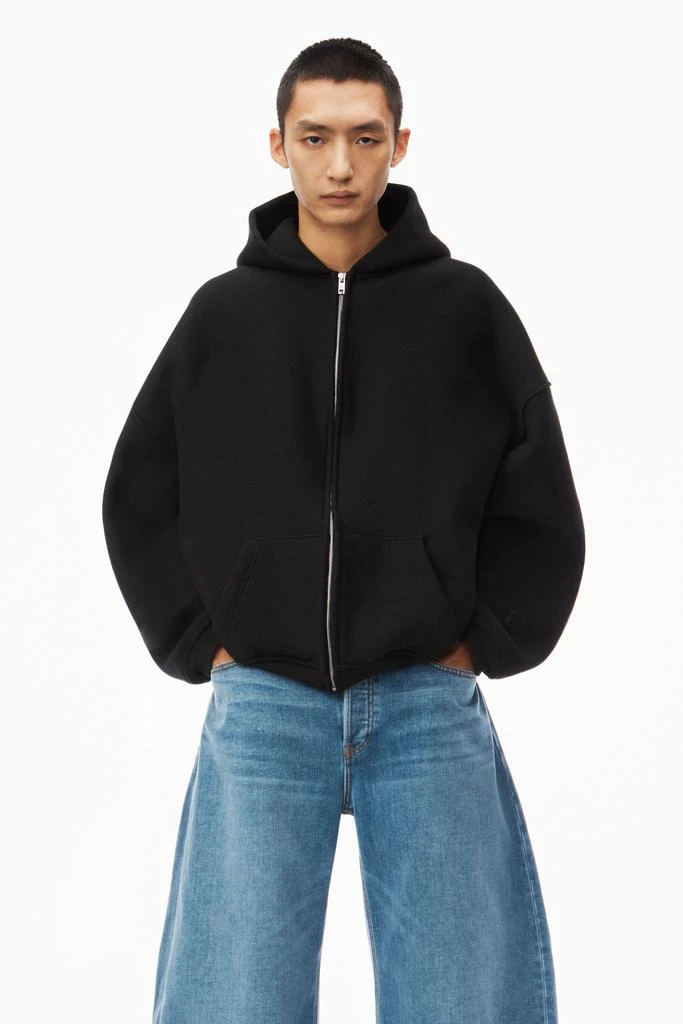 商品Alexander Wang|STAR ZIP UP HOODIE IN DENSE FLEECE,价格¥3247,第1张图片