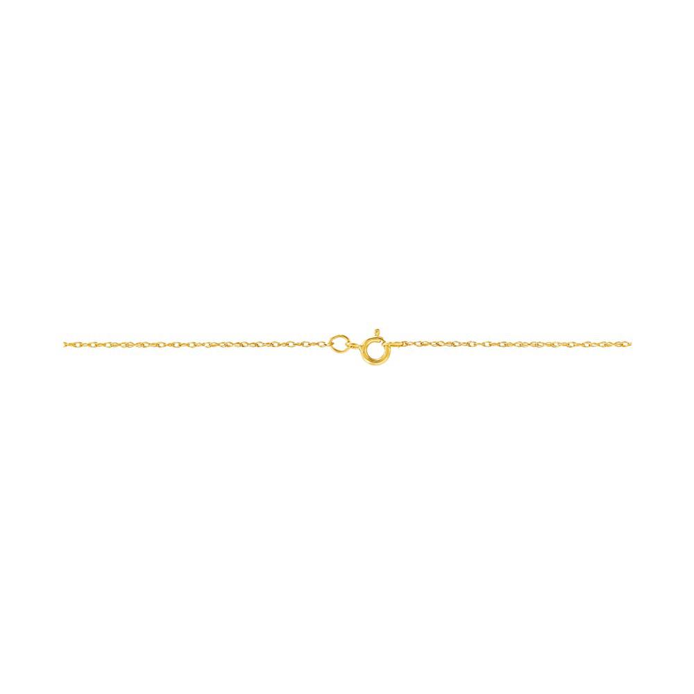Onyx & Diamond Accent Flower 18" Pendant Necklace in 10k Gold商品第3张图片规格展示