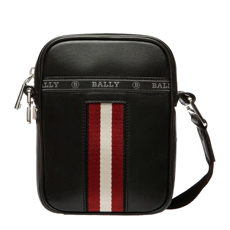 商品Bally|BALLY 男士黑色斜挎包 6230619,价格¥2379,第1张图片