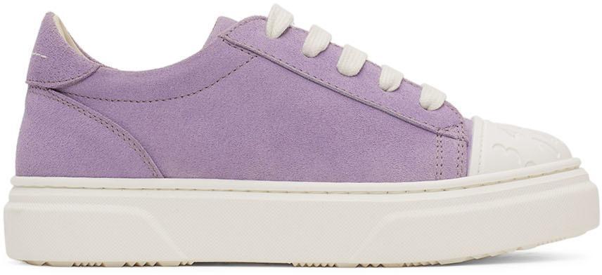 商品MAISON MARGIELA|Kids Purple Lace-Up Sneakers,价格¥1267,第1张图片
