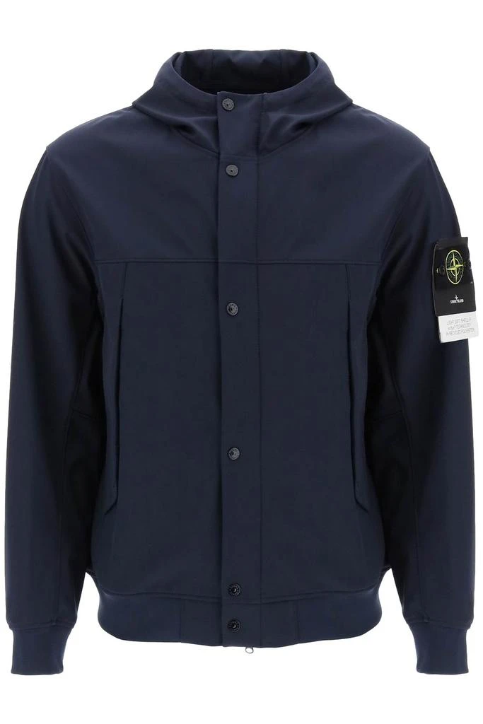 商品Stone Island|light soft shell-r hooded jacket,价格¥2624,第1张图片